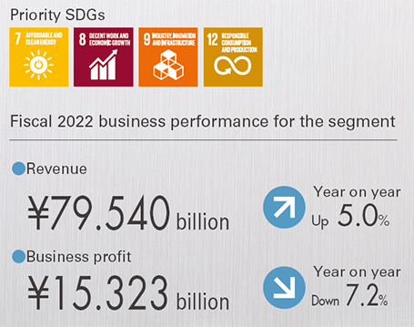 Fiscal 2022 business performance for the segment