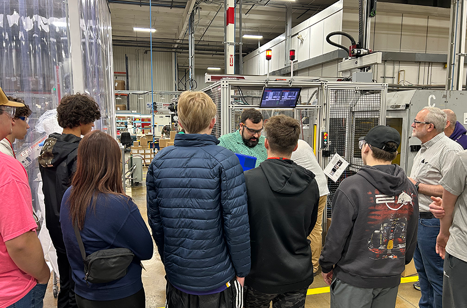 Factory tours for high school students studying engineering