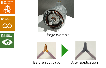 Insulating coating powder  for coil ends