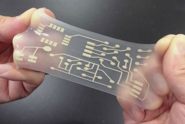 Stretchable electrode and wiring material DuraQ