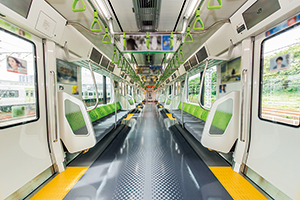 Interior of a railway vehicle
