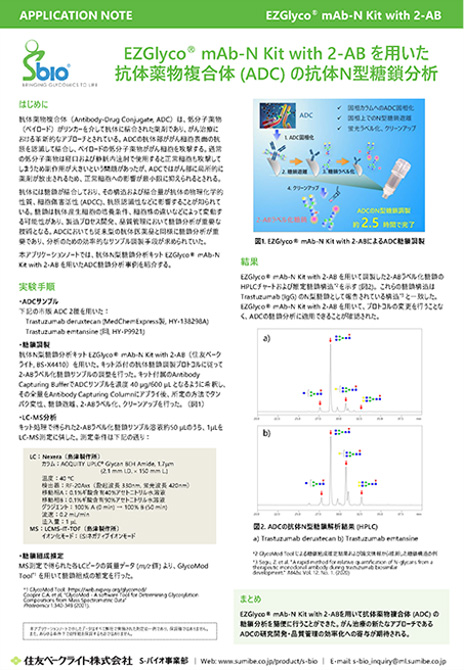 N型糖鎖分析, 抗体薬物複合体（ADC）の分析データ