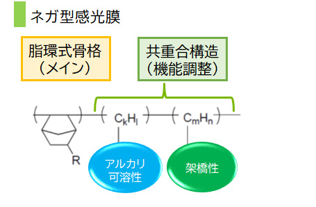 ネガ型感光膜構造図