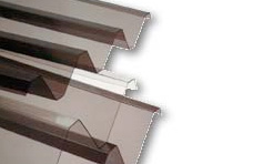ポリカーボネート樹脂プレート ポリカナミ折板(熱線カットグレード 